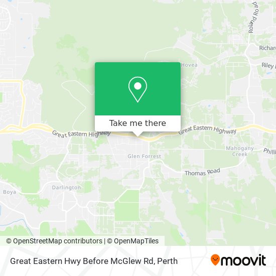 Great Eastern Hwy Before McGlew Rd map
