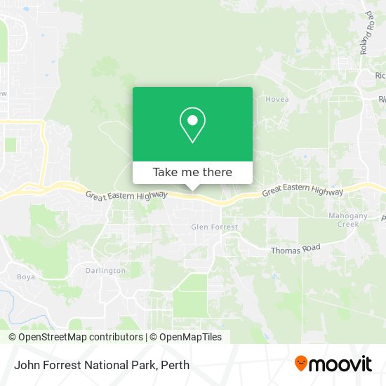 John Forrest National Park map