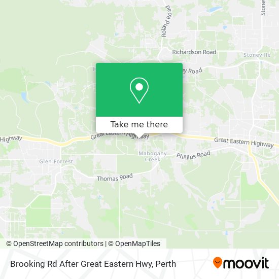 Brooking Rd After Great Eastern Hwy map