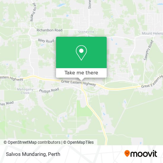 Salvos Mundaring map