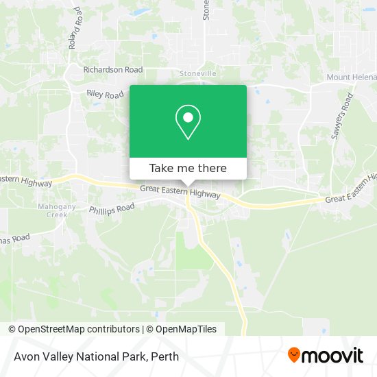 How to get to Avon Valley National Park in Mundaring by Bus or Train?