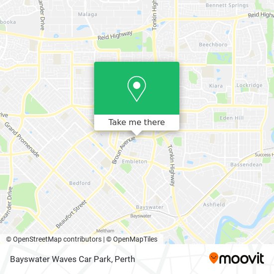 Bayswater Waves Car Park map