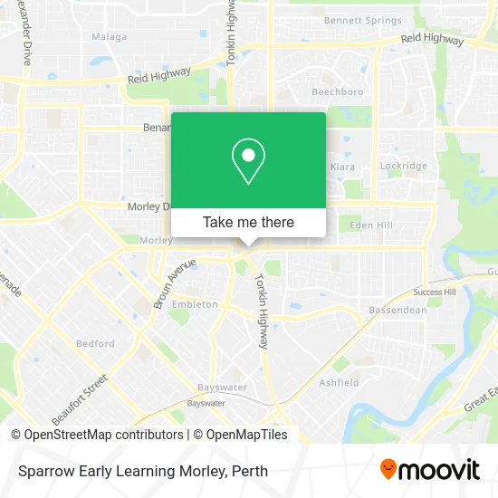 Mapa Sparrow Early Learning Morley