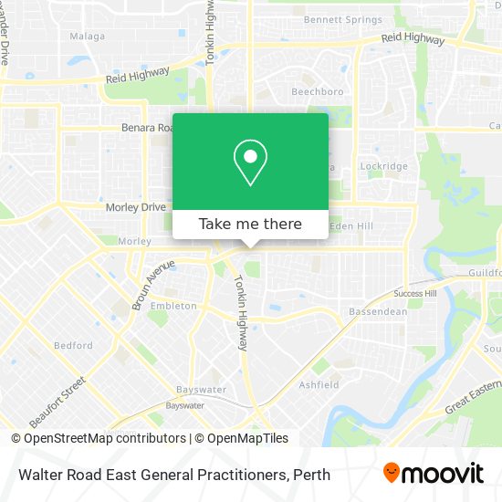 Walter Road East General Practitioners map