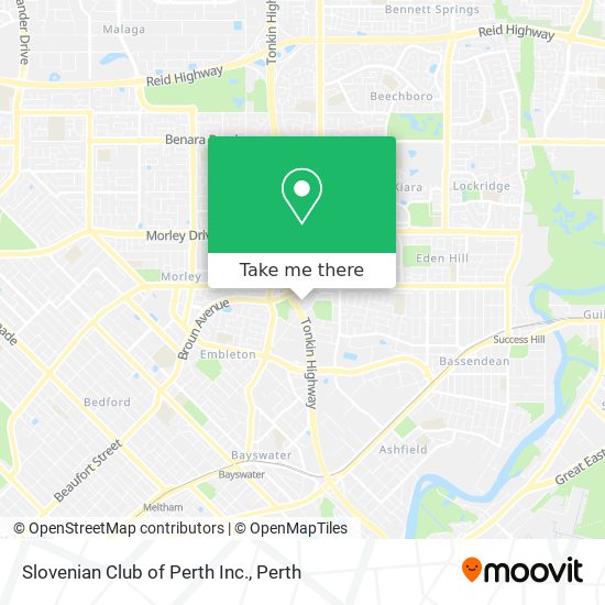Slovenian Club of Perth Inc. map