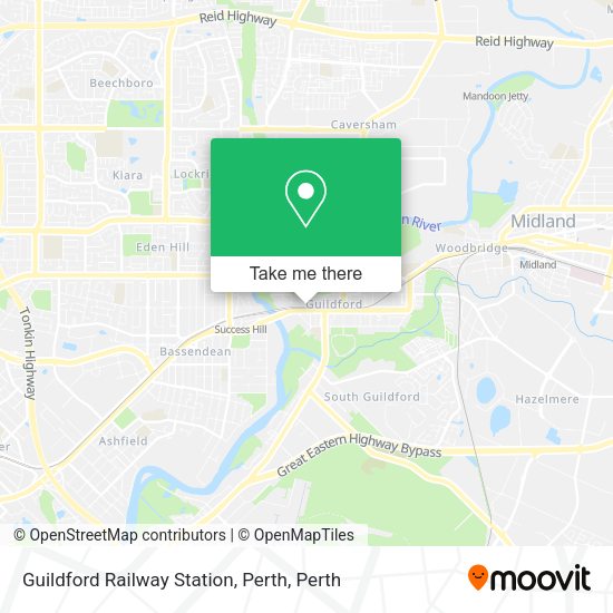 Guildford Railway Station, Perth map