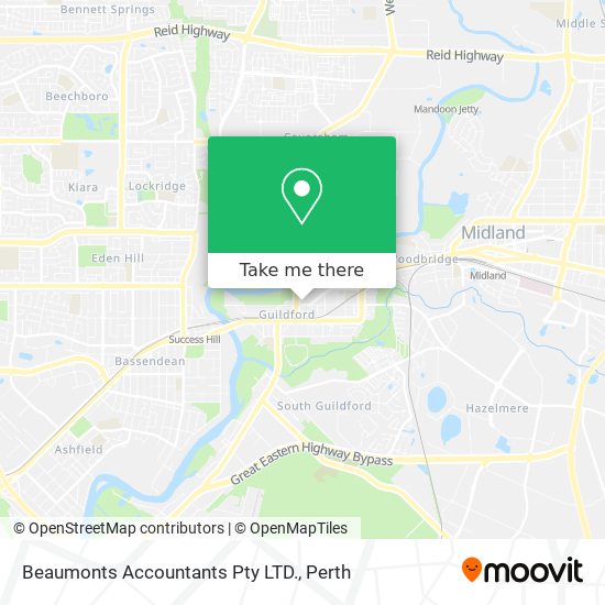 Beaumonts Accountants Pty LTD. map