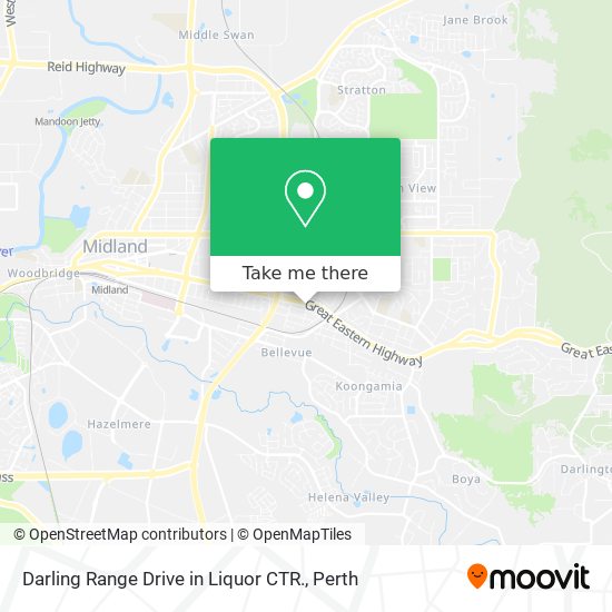 Darling Range Drive in Liquor CTR. map