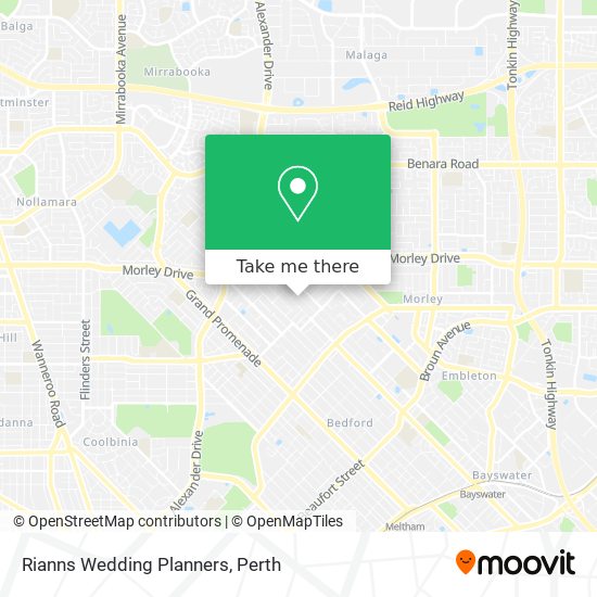 Rianns Wedding Planners map