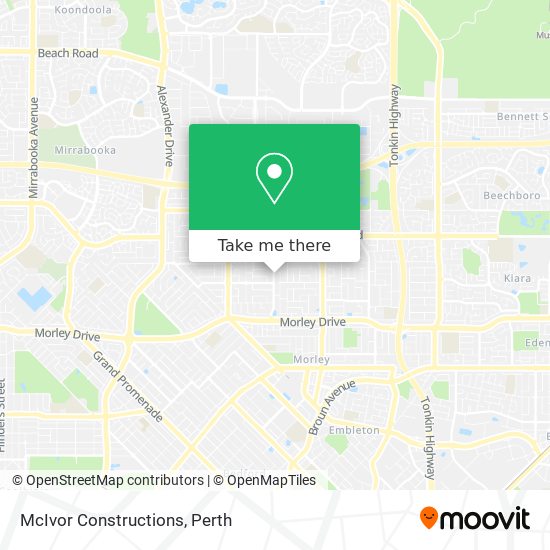 McIvor Constructions map