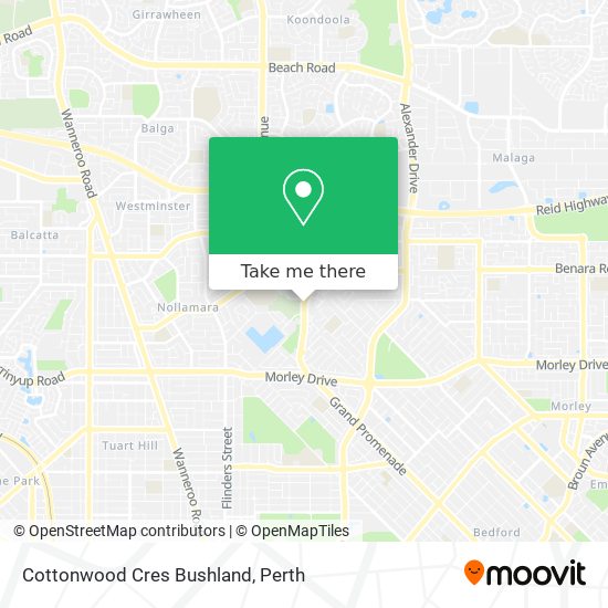 Cottonwood Cres Bushland map