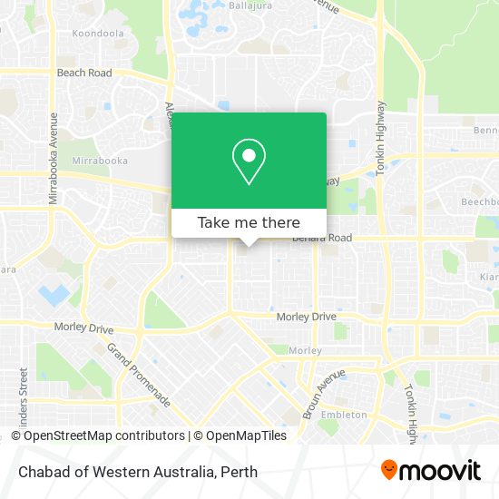 Mapa Chabad of Western Australia