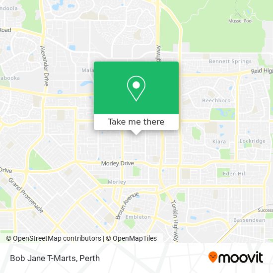 Mapa Bob Jane T-Marts