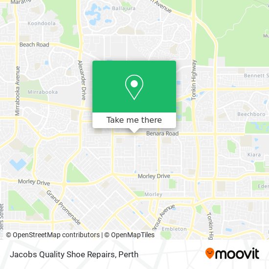 Jacobs Quality Shoe Repairs map