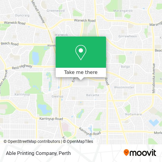 Able Printing Company map