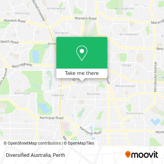 Mapa Diversified Australia