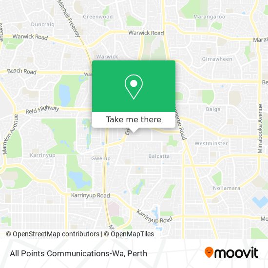 Mapa All Points Communications-Wa