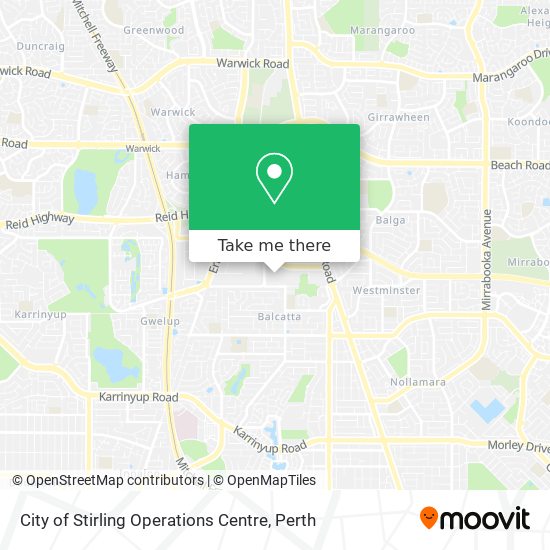 City of Stirling Operations Centre map