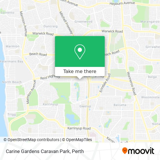 Carine Gardens Caravan Park map