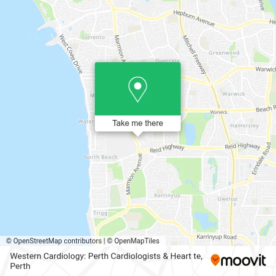 Mapa Western Cardiology: Perth Cardiologists & Heart te