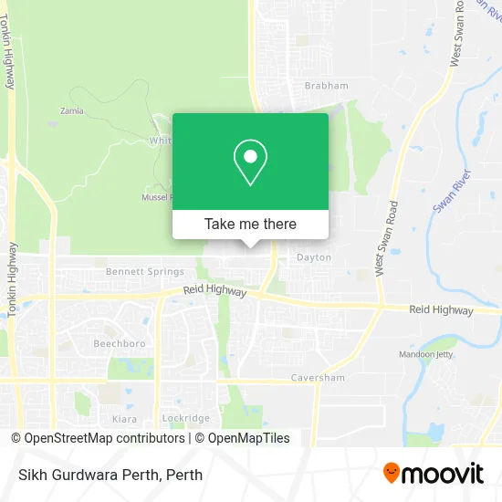 Mapa Sikh Gurdwara Perth