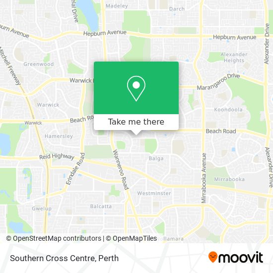 Southern Cross Centre map