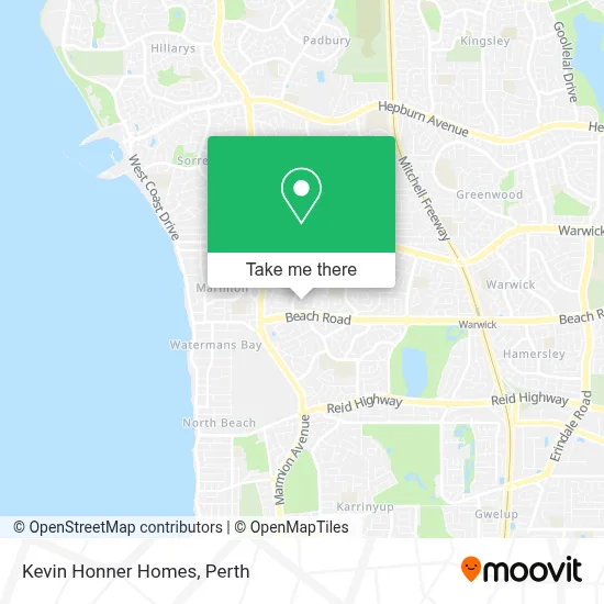 Mapa Kevin Honner Homes