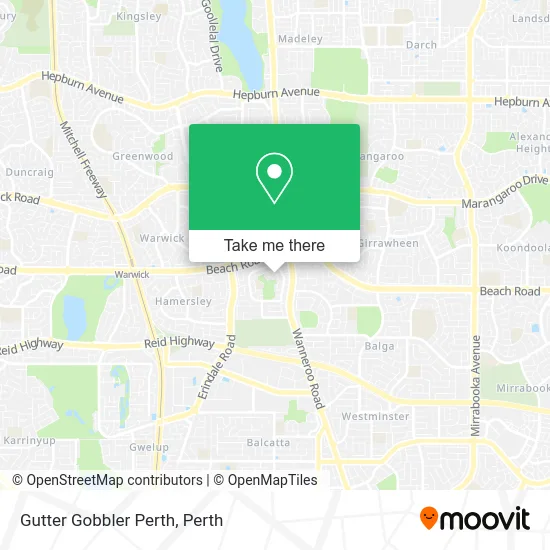 Mapa Gutter Gobbler Perth