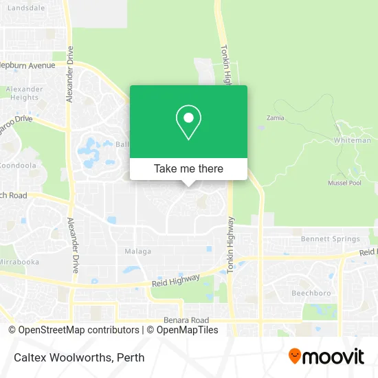 Mapa Caltex Woolworths