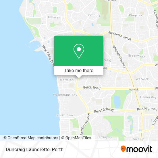 Mapa Duncraig Laundrette