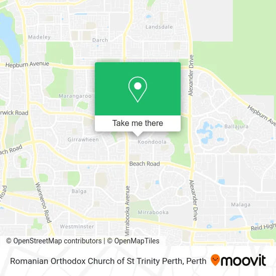 Mapa Romanian Orthodox Church of St Trinity Perth