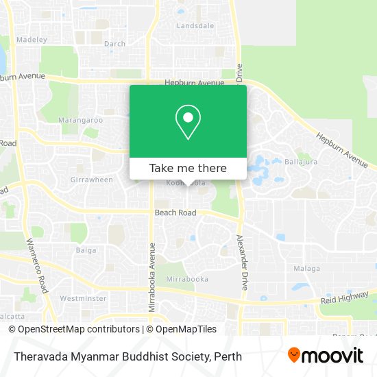 Theravada Myanmar Buddhist Society map