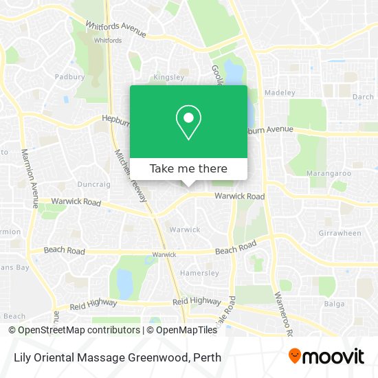 Lily Oriental Massage Greenwood map