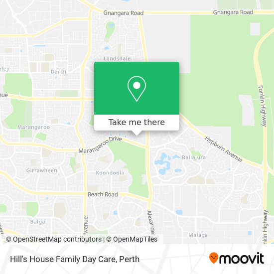 Hill's House Family Day Care map