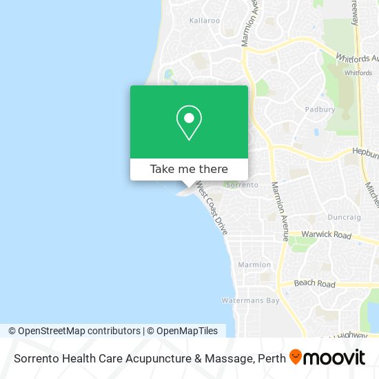 Sorrento Health Care Acupuncture & Massage map