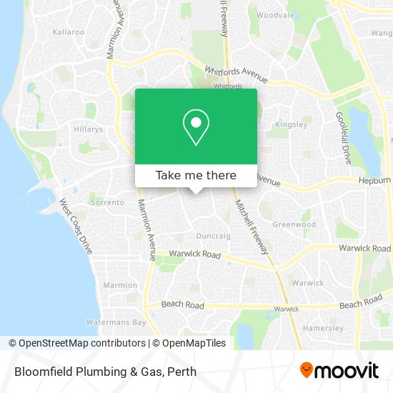Mapa Bloomfield Plumbing & Gas