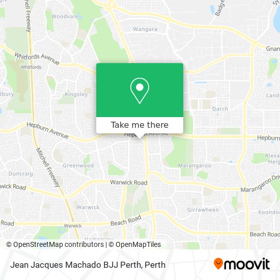 Jean Jacques Machado BJJ Perth map