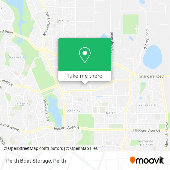 Perth Boat Storage map