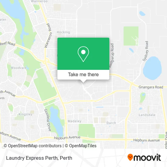 Mapa Laundry Express Perth