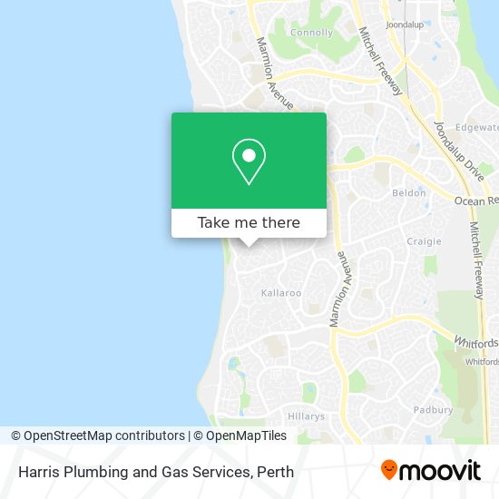 Harris Plumbing and Gas Services map