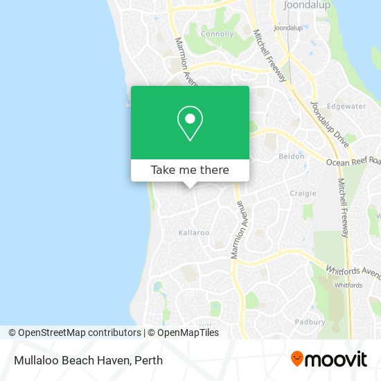 Mapa Mullaloo Beach Haven