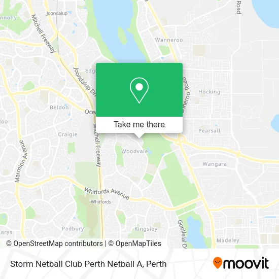 Storm Netball Club Perth Netball A map