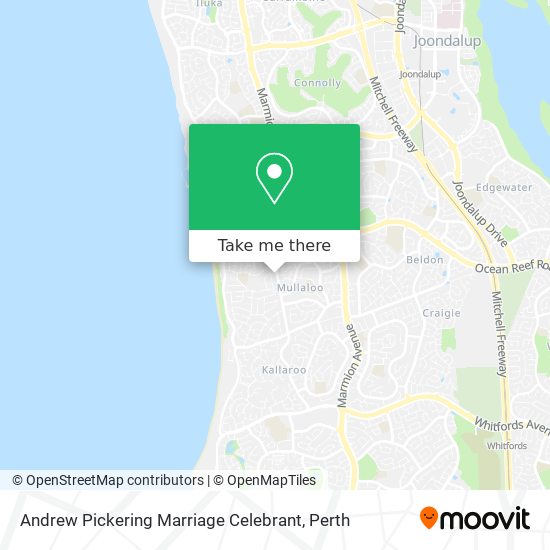 Andrew Pickering Marriage Celebrant map