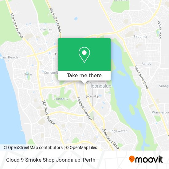 Mapa Cloud 9 Smoke Shop Joondalup