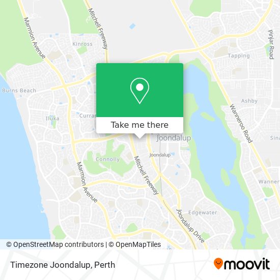 Mapa Timezone Joondalup