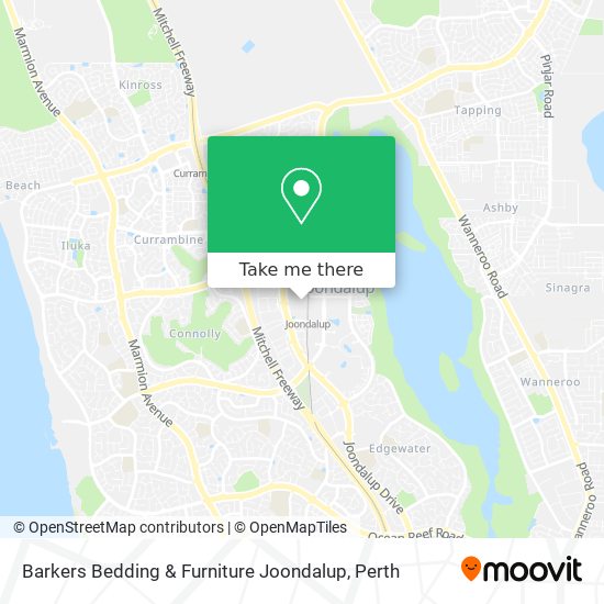 Barkers Bedding & Furniture Joondalup map