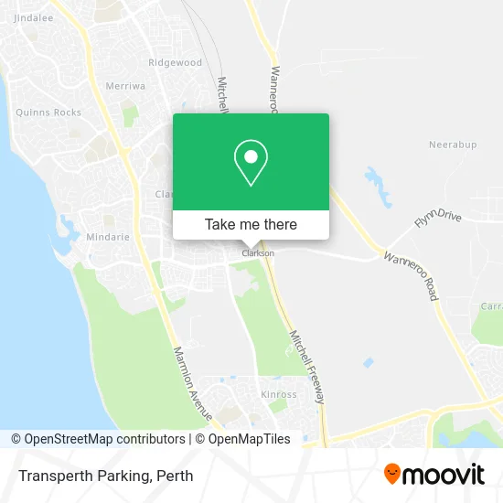 Mapa Transperth Parking