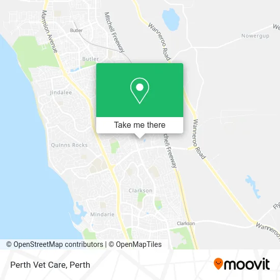 Mapa Perth Vet Care