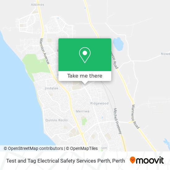 Test and Tag Electrical Safety Services Perth map