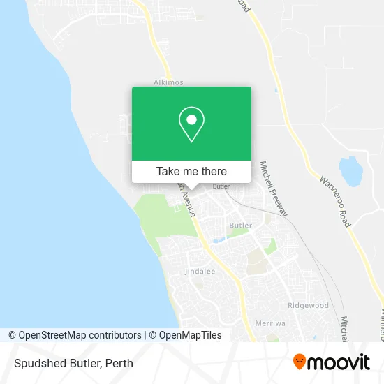 Mapa Spudshed Butler